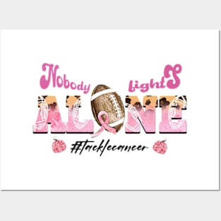 Nobody Fights Alone - Breast Cancer Awareness Month Posters and Art